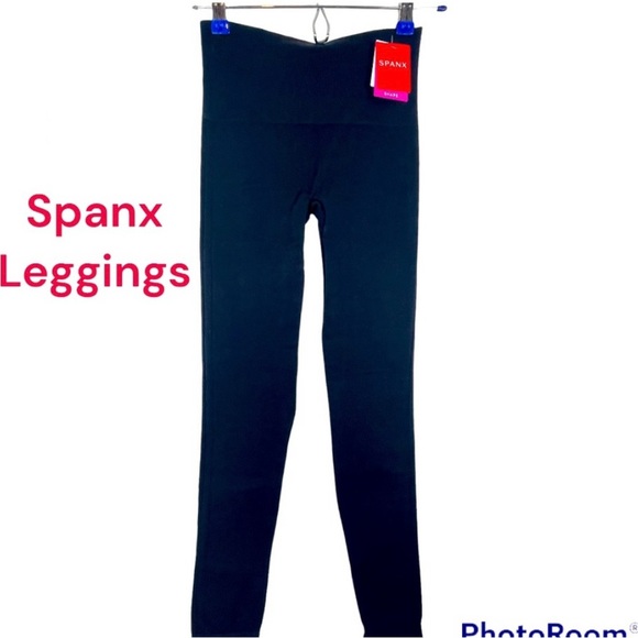 Spanx Look At Me Now Leggings Dark Blue Port Navy NWT SZ S - Picture 1 of 6